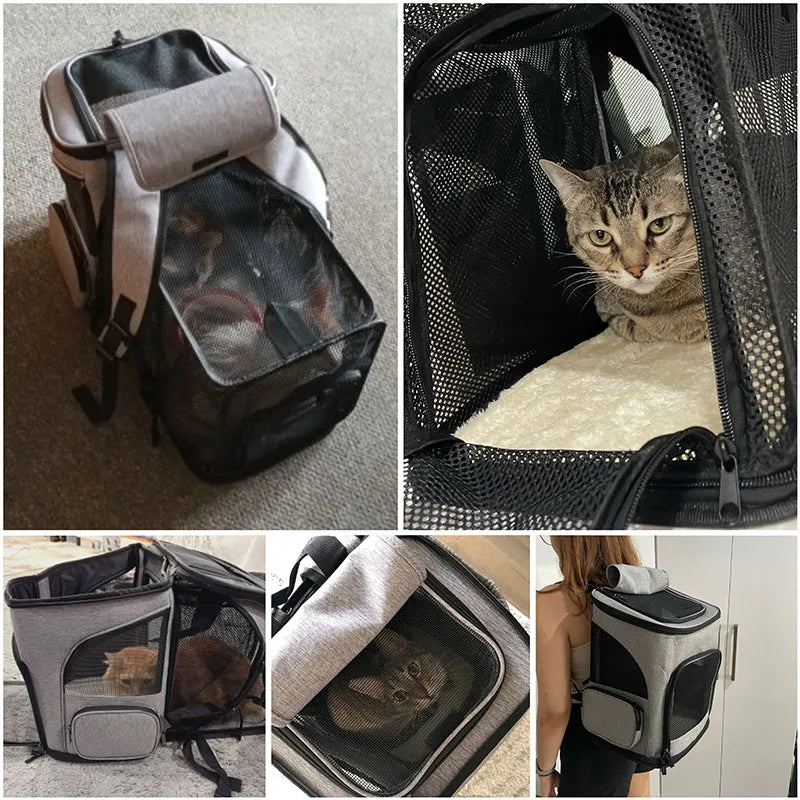 Breathable Pet Cat Carrier Backpack Foldable Pet Carrier