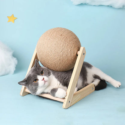 Cat Scratching Ball Toy Kitten Sisal Rope Ball Board Grinding