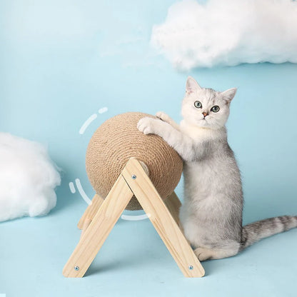 Cat Scratching Ball Toy Kitten Sisal Rope Ball Board Grinding