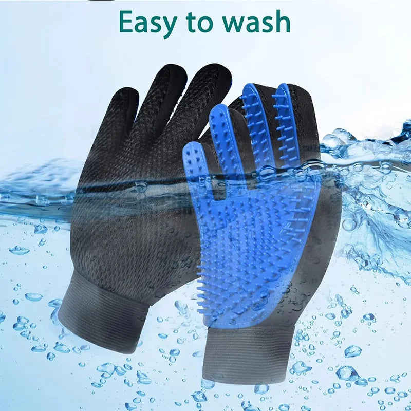 Pet Hair Remover Shower Gloves Puppy Cats Bath Brush