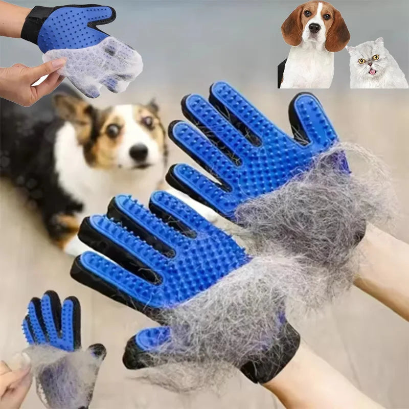 Pet Hair Remover Shower Gloves Puppy Cats Bath Brush